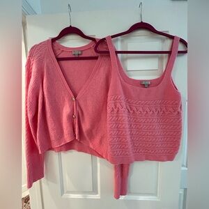 New JCrew Pink XL Sweater Set